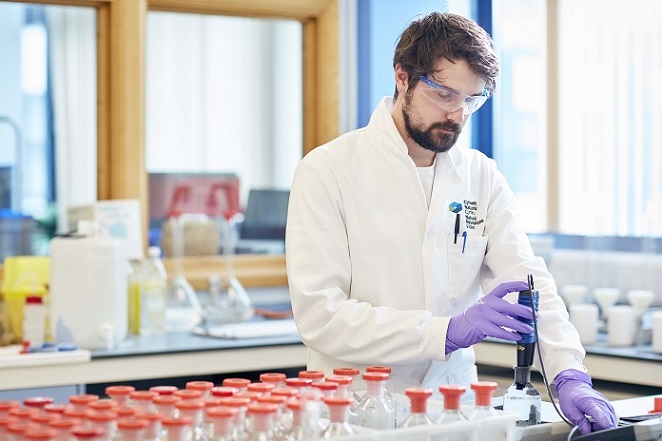 Student doing research in a laboratory