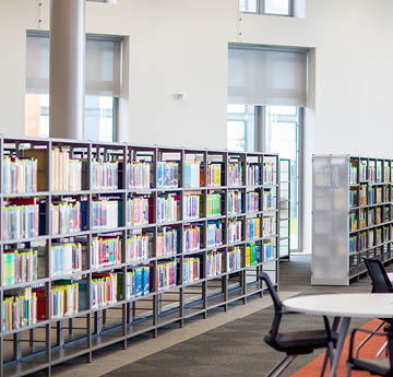 books in a library