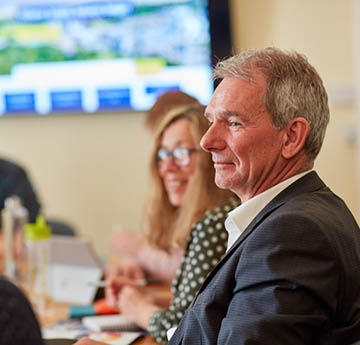 staff in a meeting