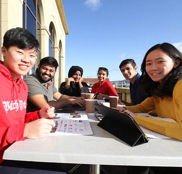 students sitting together