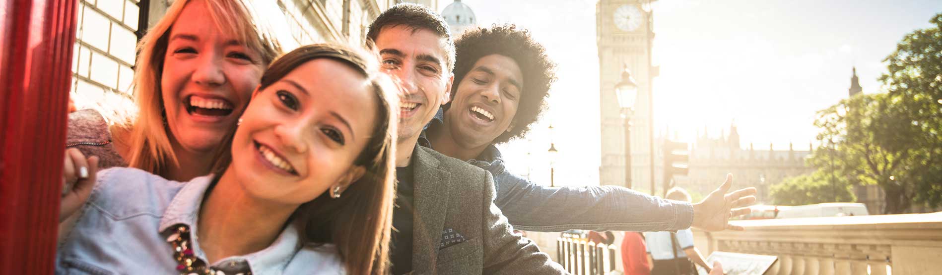 a group of students smiling