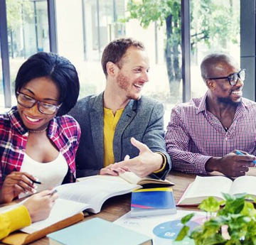 group of people in a meeting