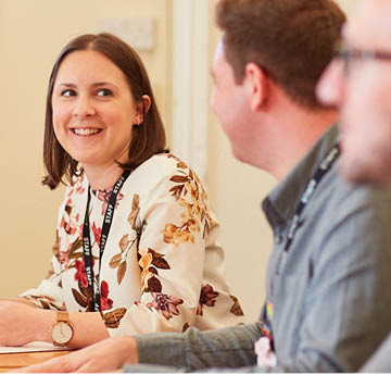 staff in a meeting