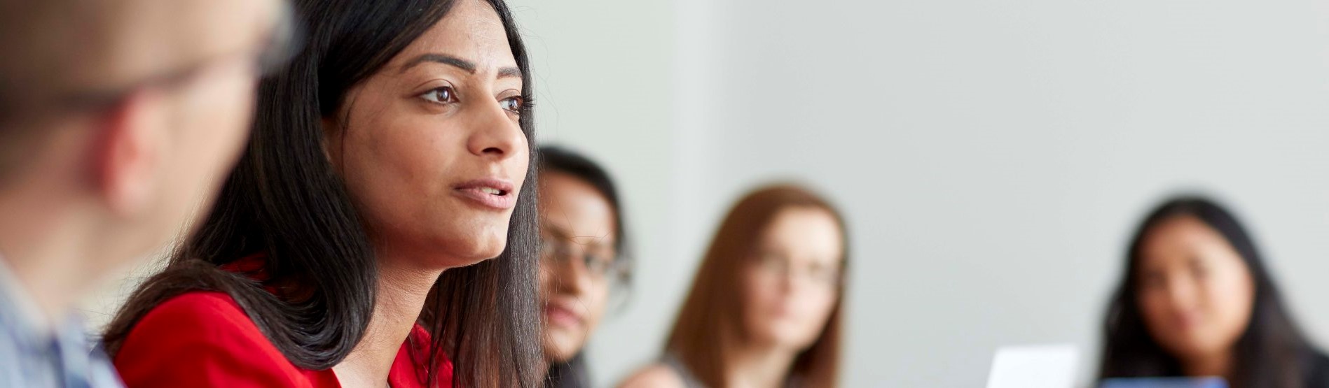 Business woman in meeting in board room