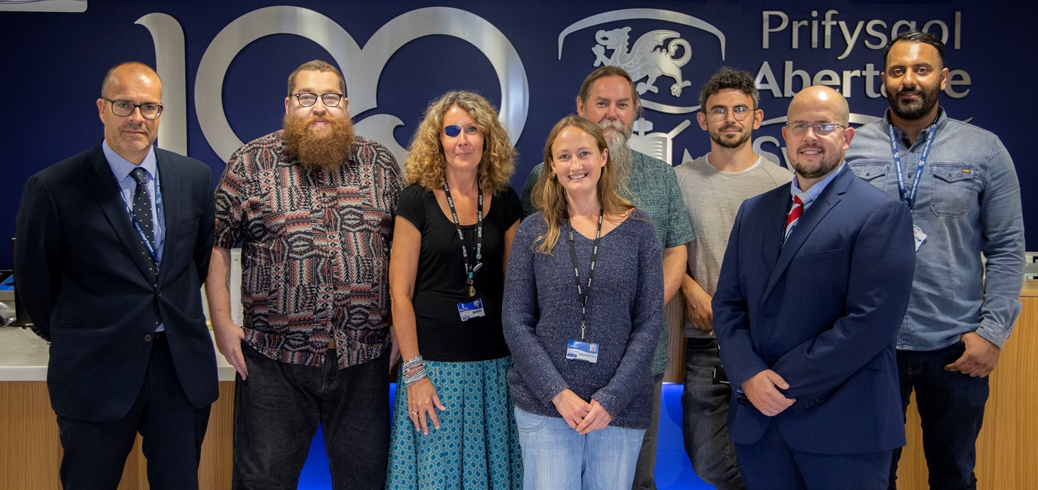 This image shows staff from Swansea University and Gower College Swansea.