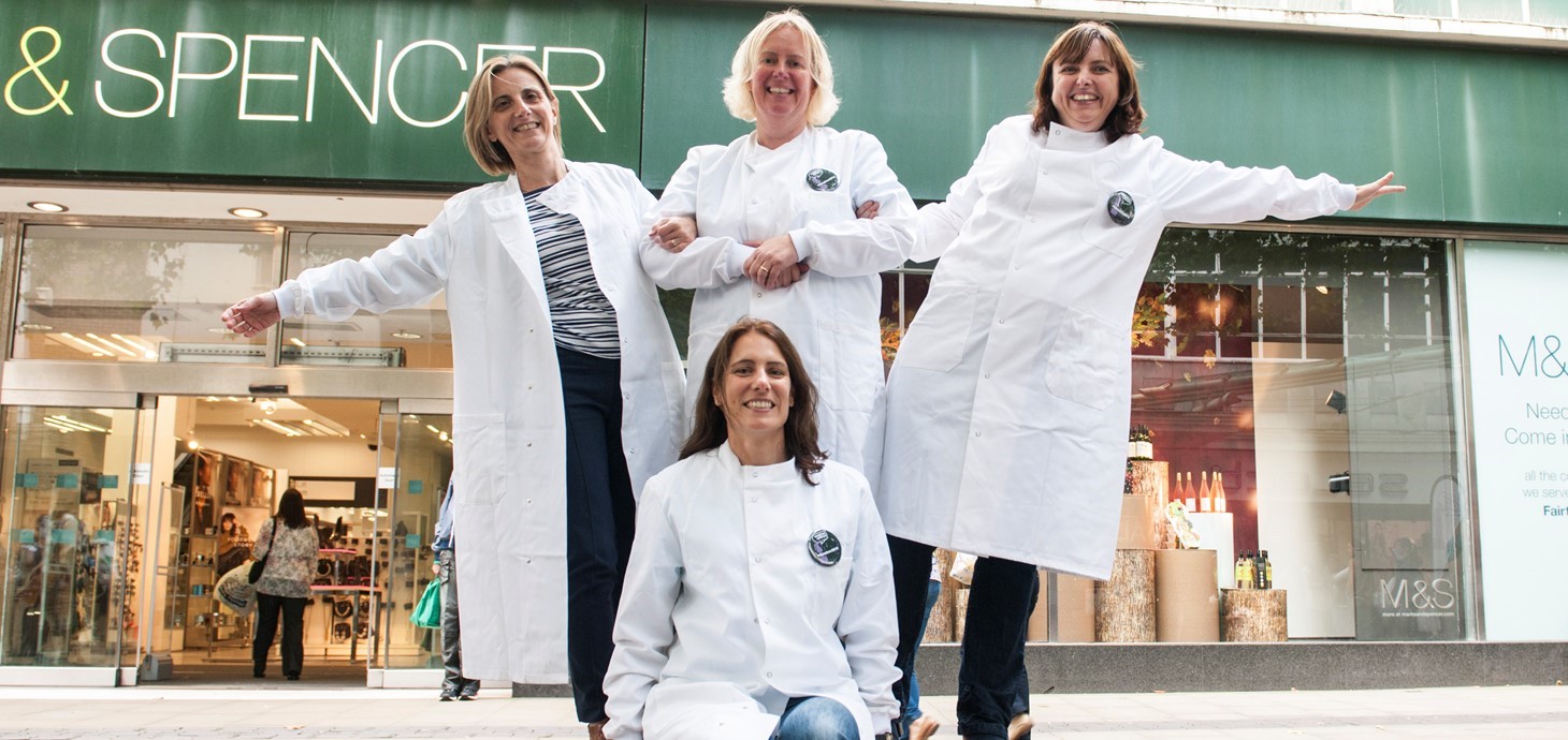 Female speakers at Soapbox Science 