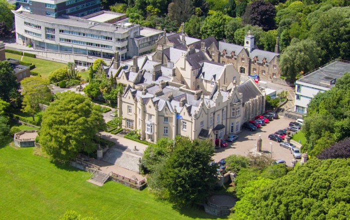 Aerial picture of Singleton Abbey.