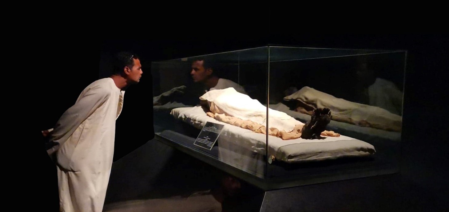 Overall winner: “Reflecting on the Past: The Display of Egyptian Mummies”. The image shows Mohamed Shabib– a Luxor resident - gazing into the face of the mummy of the pharaoh Ramesses I (c. 1292–1290 BC) at Luxor Museum for the first time.