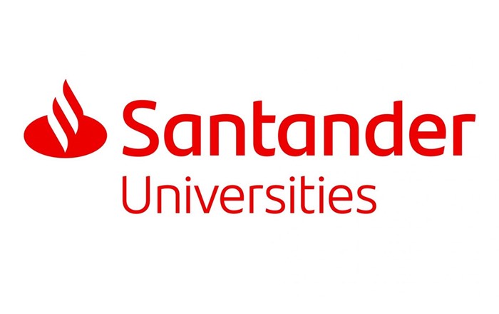 Santander Universities logo: Swansea University has a partnership with Santander, as part of the Santander Universities programme.