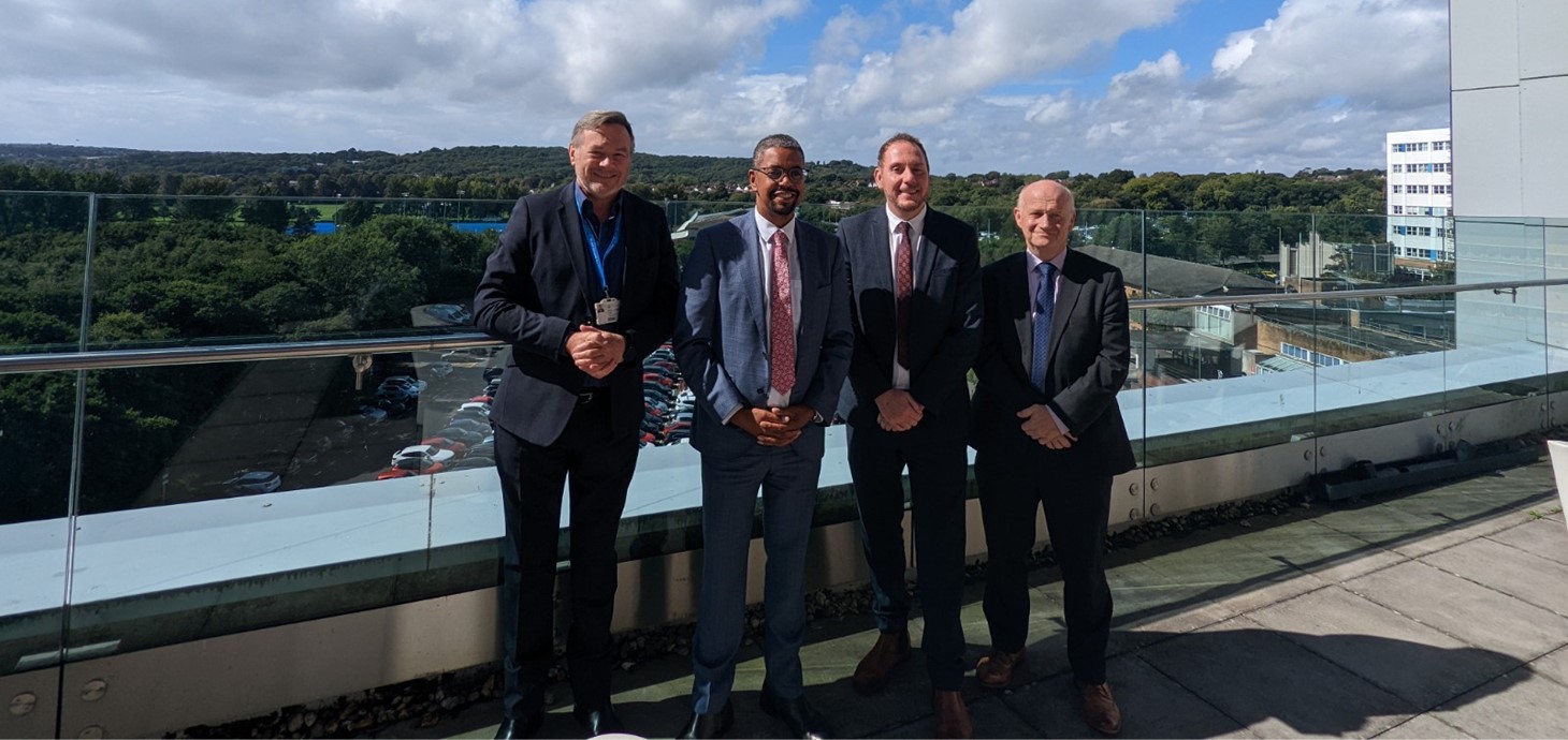 Professor Keith Lloyd, Vaughan Gethin, Councillor Rob Stewart and Mark Hackett.