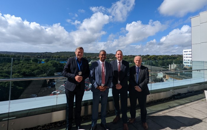 Professor Keith Lloyd, Vaughan Gethin, Councillor Rob Stewart and Mark Hackett.