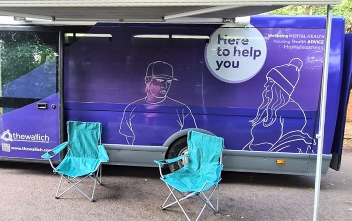 Using facilities such as their mobile support vehicle (pictured), The Wallich team alongside NHS health board staff will carry out routine antibody screening for hepatitis C amongst the homeless and precariously housed people they work with.