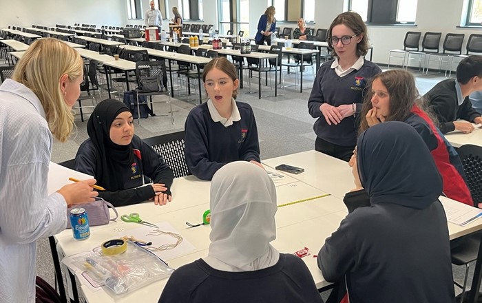 Pupils at the event: the activities, developed by the Engineering Development Trust, introduced pupils to the foundation industries and manufacturing.