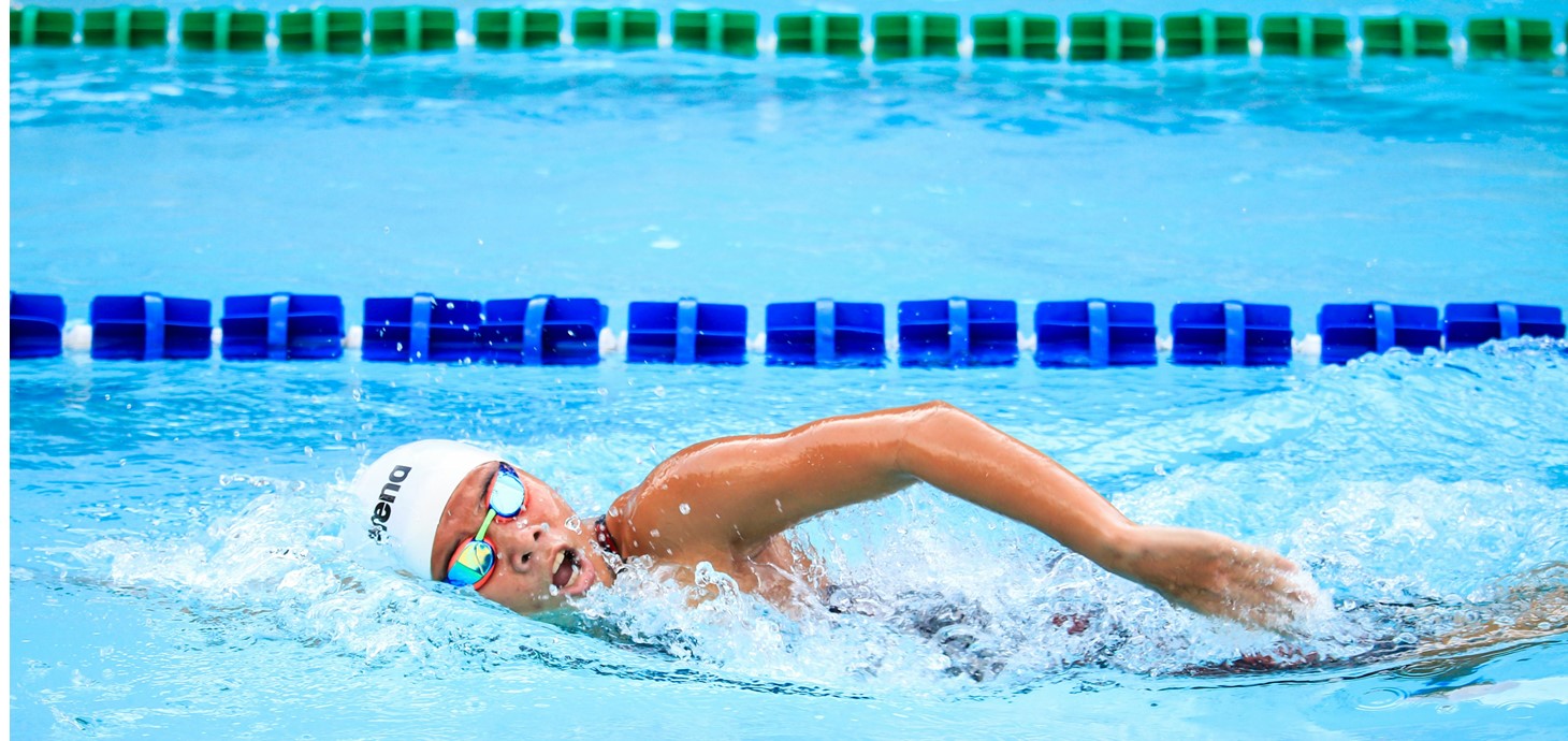 Swimmer in pool