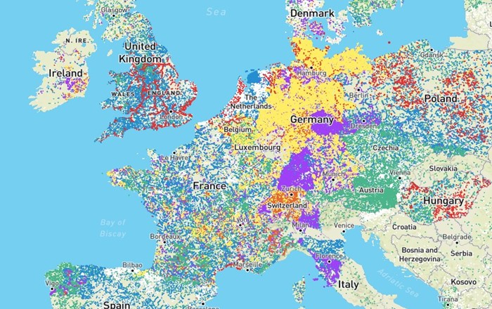 Project Amber map: funded by the EU Horizon programme, which the UK has now just rejoined, and led by Swansea University, the project involved researchers removing unnecessary barriers along hundreds of kilometres of European rivers.