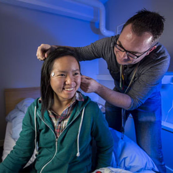 Student in the Sleep Lab