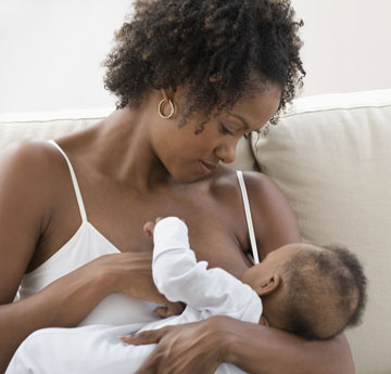 Mother breastfeeding her baby