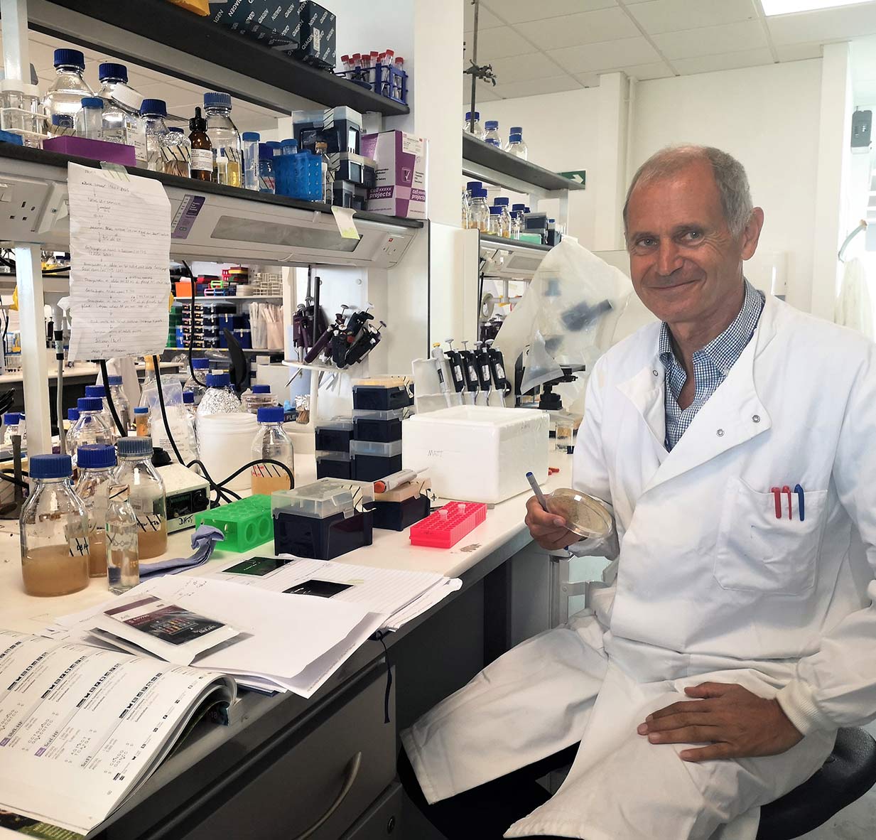 Professor Paul Dyson in lab