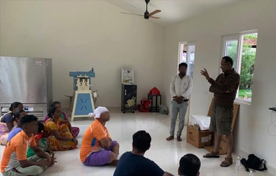 People in an Active building in India