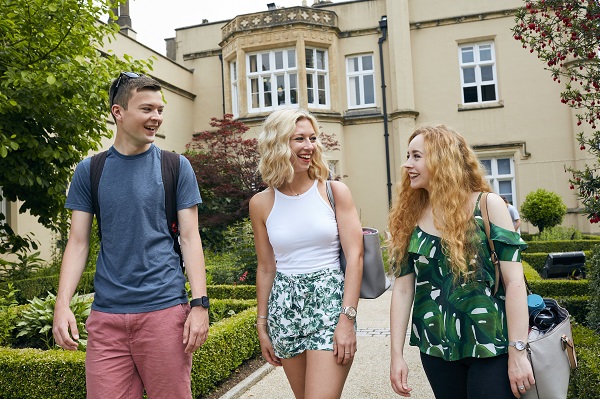 Image of students outside the abbey