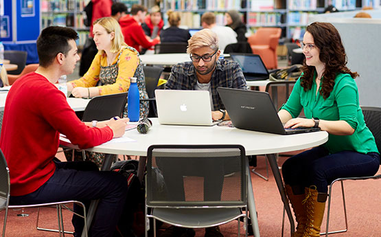 Students at laptop