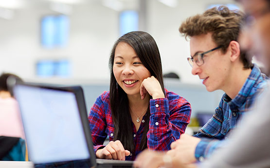 Students at laptop