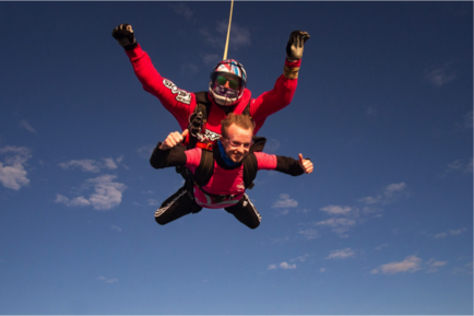 Two Men Skydiving