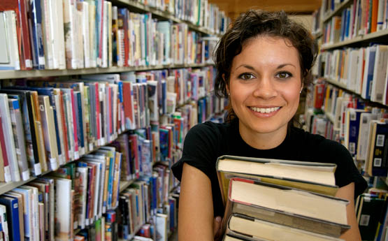 Two female students smiling