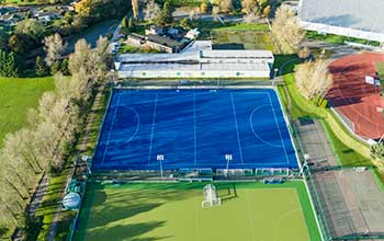 Hockey pitch and other facilities at Swansea Bay Sports Park on Sketty Lane