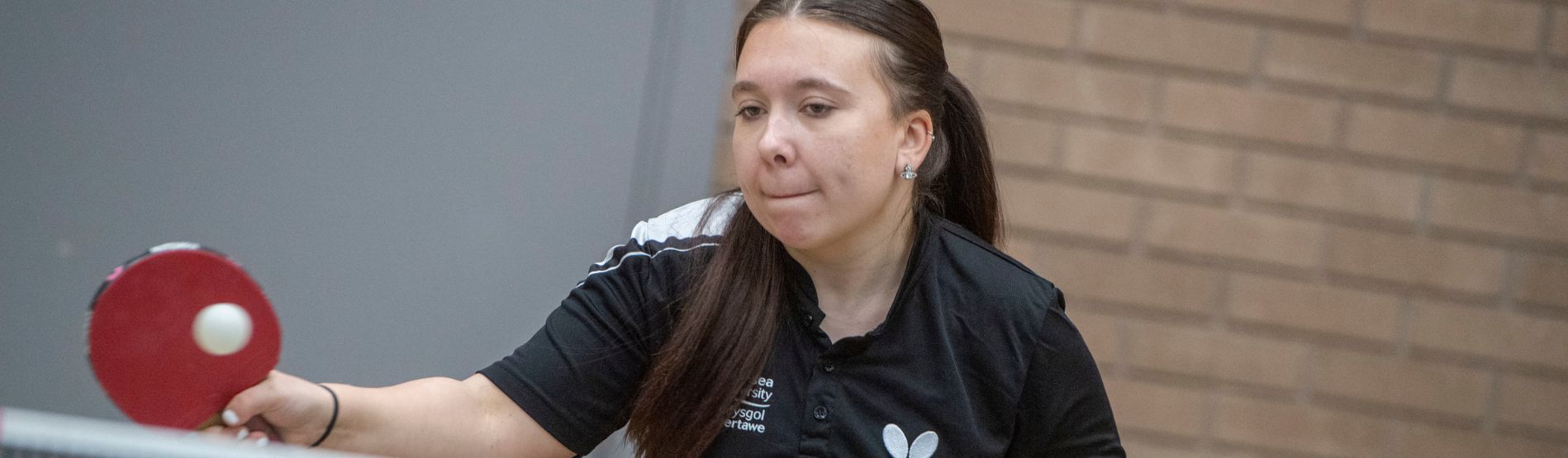 Swansea University table tennis club playing at Swansea Bay Sports Park