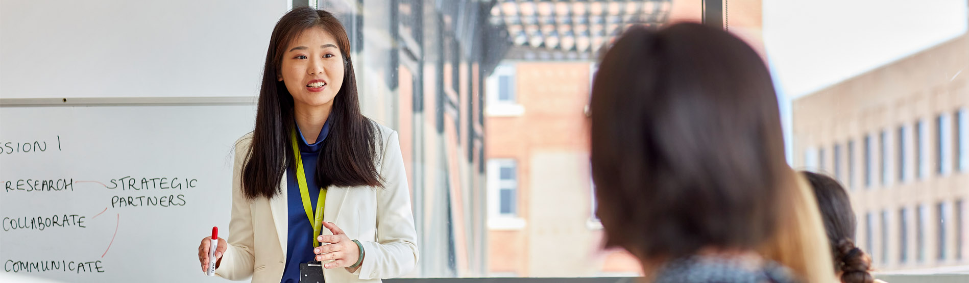 A lecturer teaching in the School of Management