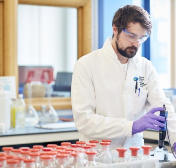 Student working in a Research Lab