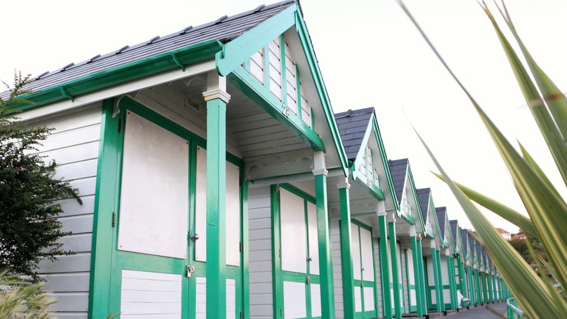 Langland beach huts 