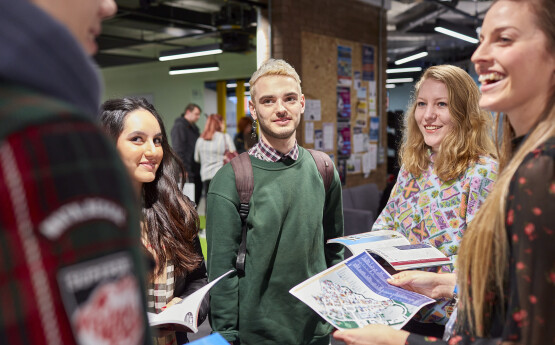 Students at an open day