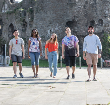 Students out and about in Swansea City Centre