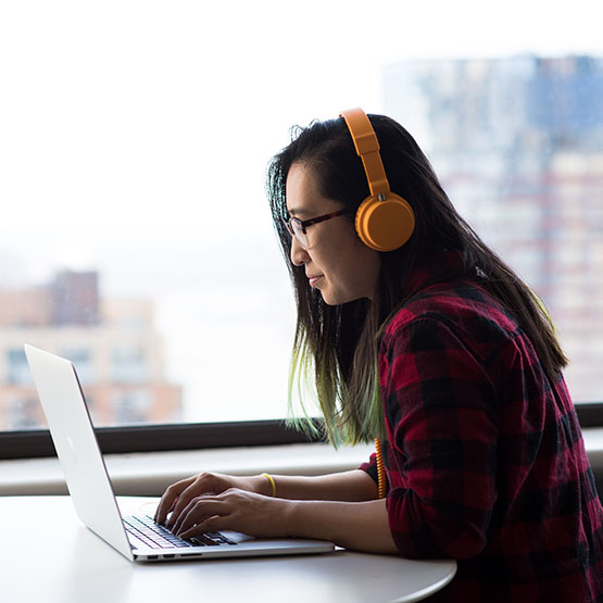 Student on Laptop