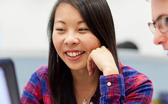 Student smiling.