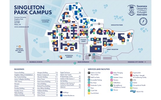 Singleton Park Campus Map 