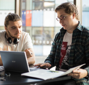 Students on laptop