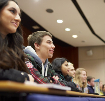 Students sat in a lecture