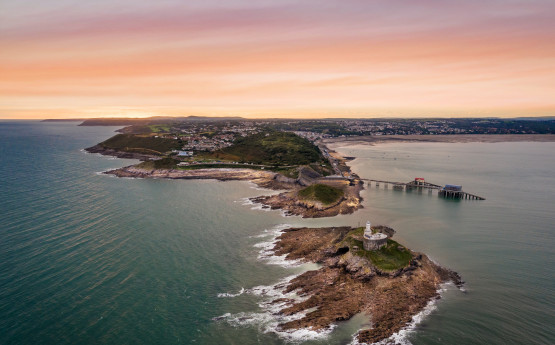 Mumbles aerial shot