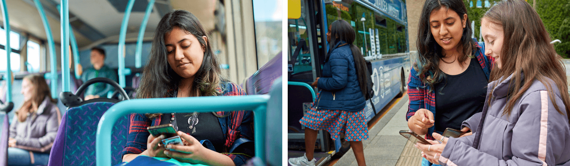 Student using the bus on Singleton campus