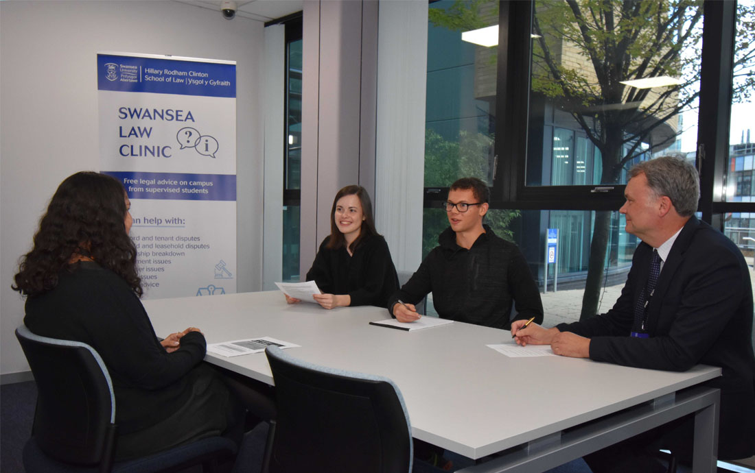 Students working in the Law Clinic