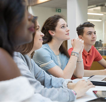 students speaking together