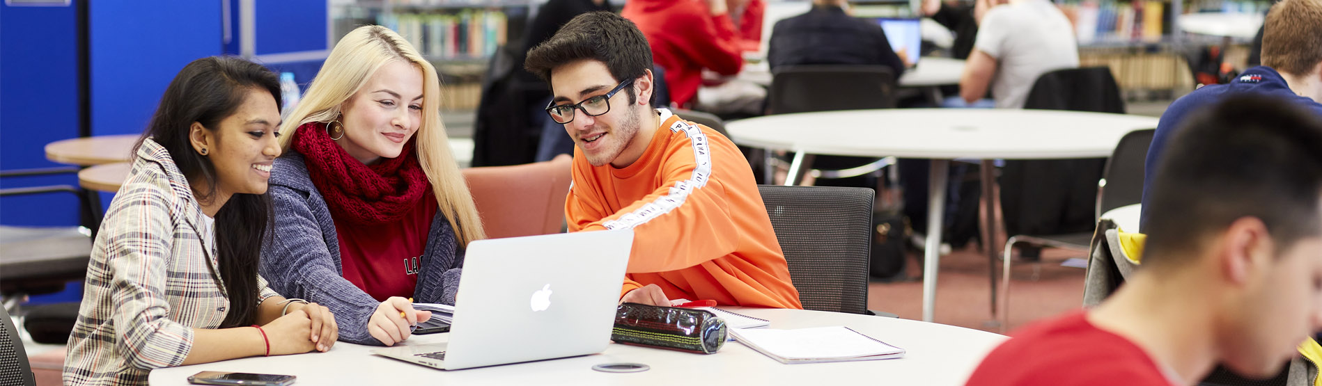 Students working in a group