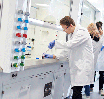 Our Chemistry students in the lab