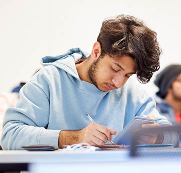 student working